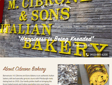 Tablet Screenshot of cibronebakery.com